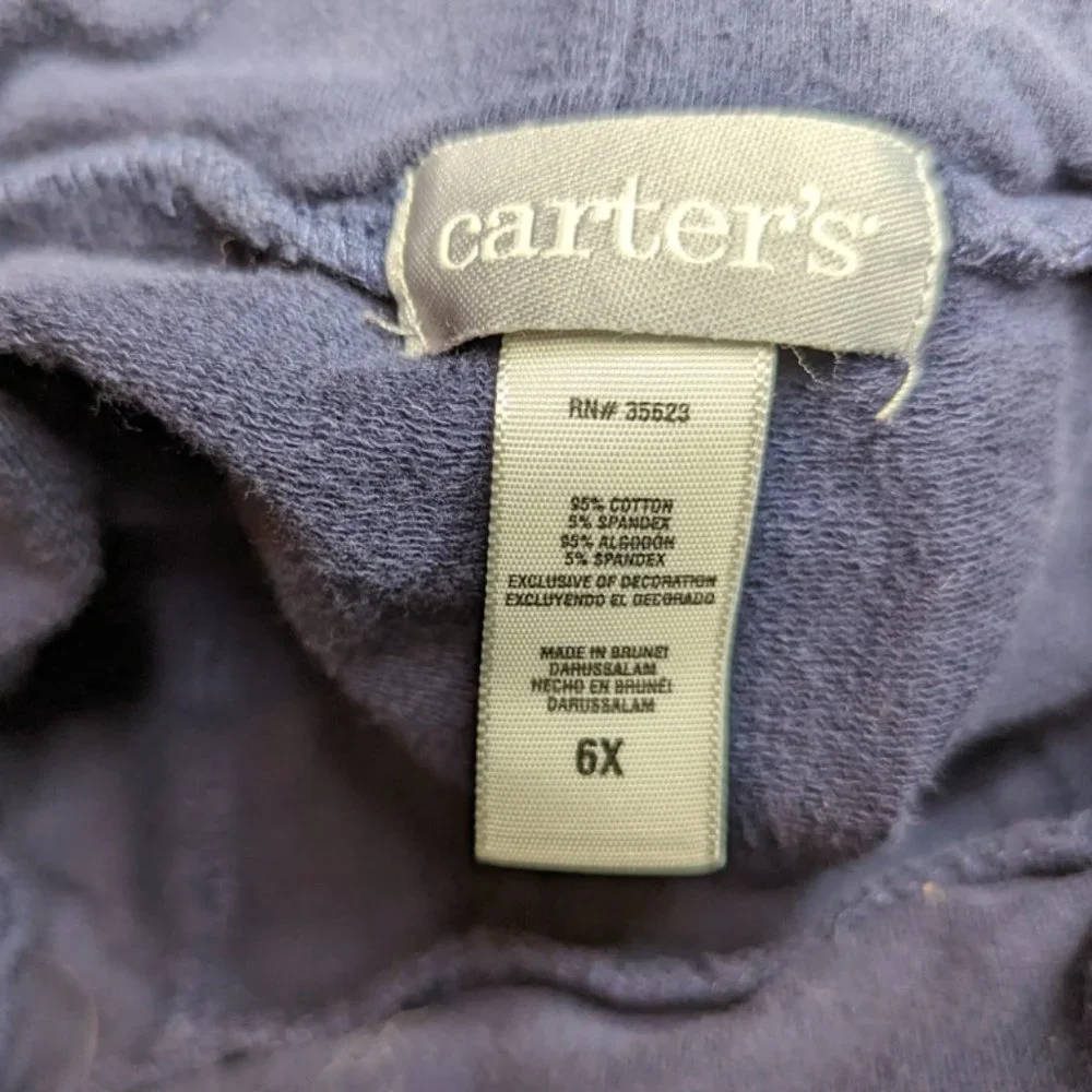 Carter's 2 Piece Navy Blue Outfit Size 6X